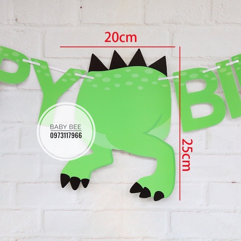 Dây Chữ Sinh Nhật HAPPY BIRTHDAY Khủng Long