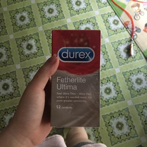 [TẶNG 1 Khẩu Trang NANO bạc] Bao cao su Durex Fetherlite Ultima chính hãng Siêu Mỏng hộp 12c , BCS Durex có gel bôi trơn