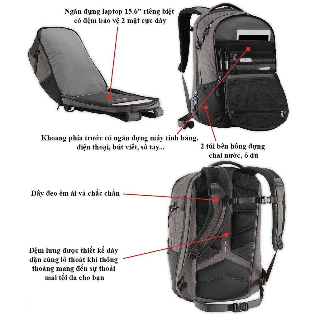 Balo du lịch Laptop học sinh The North Face Router siêu bền