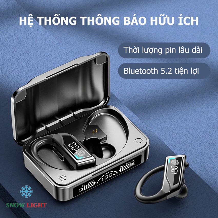 Tai nghe kẹp vành tai SNOW LIGHT Q8 không dây bluetooth thể thao chống thấm nước âm trầm sâu bass căng không đau tai