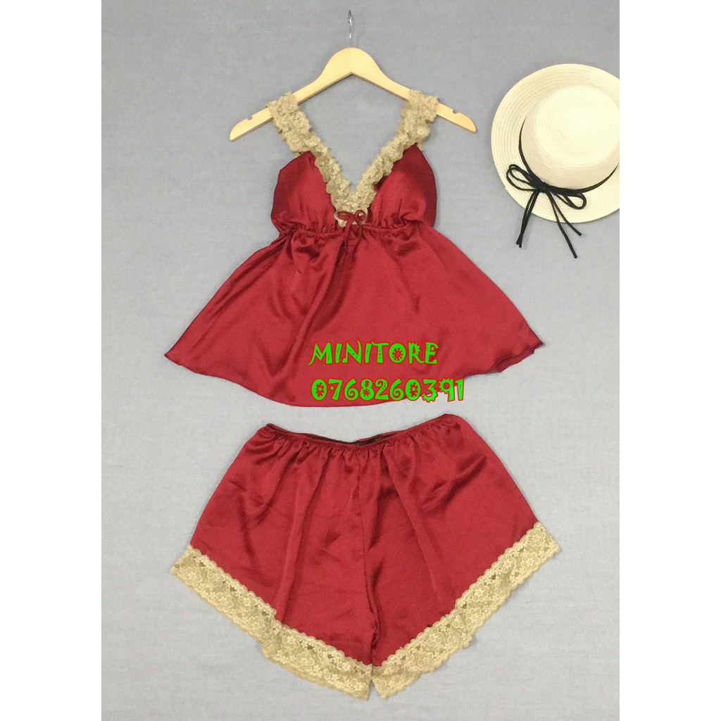 [60KG - 90KG] BỘ SATIN DỄ THƯƠNG CÓ MÚT 2 DÂY BÈO, VẢI SATIN MỀM MỊN MÁT MẶC BAO THÍCH - HÀNG XƯỞNG NHÀ TỰ MAY