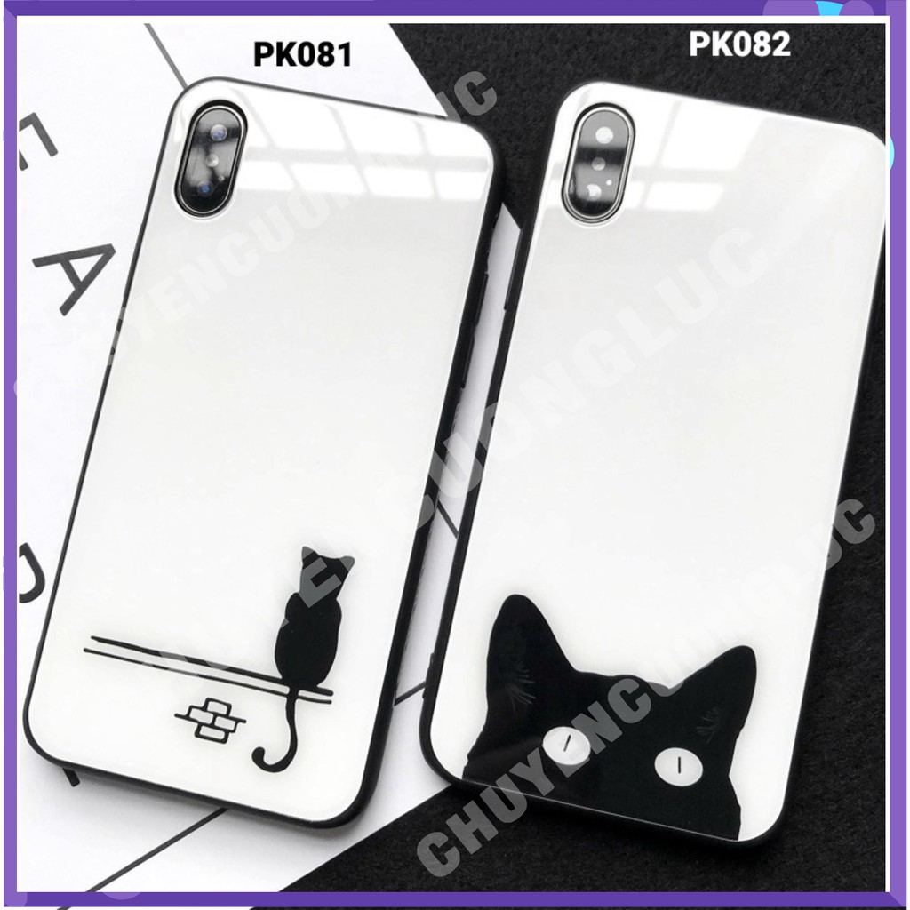 [HOT] Ốp kính hình đôi mèo đen - iPhone 6/6S - 6 Plus/ 6S Plus - 7/ 8 - 7 Plus/ 8 Plus - X/ XS/ XS Max . ... - CCLNB