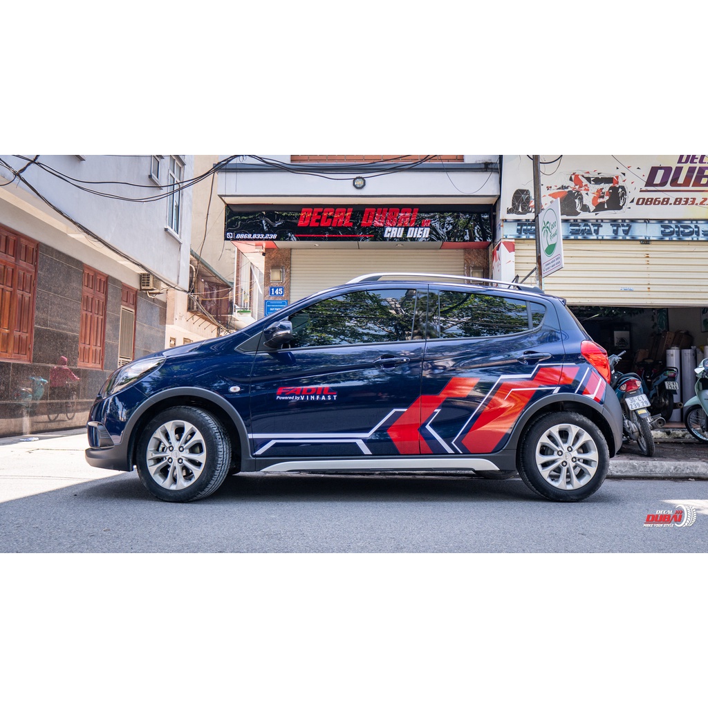 Tem thể thao xe Fadil màu xanh kèm quà tặng chữ ký