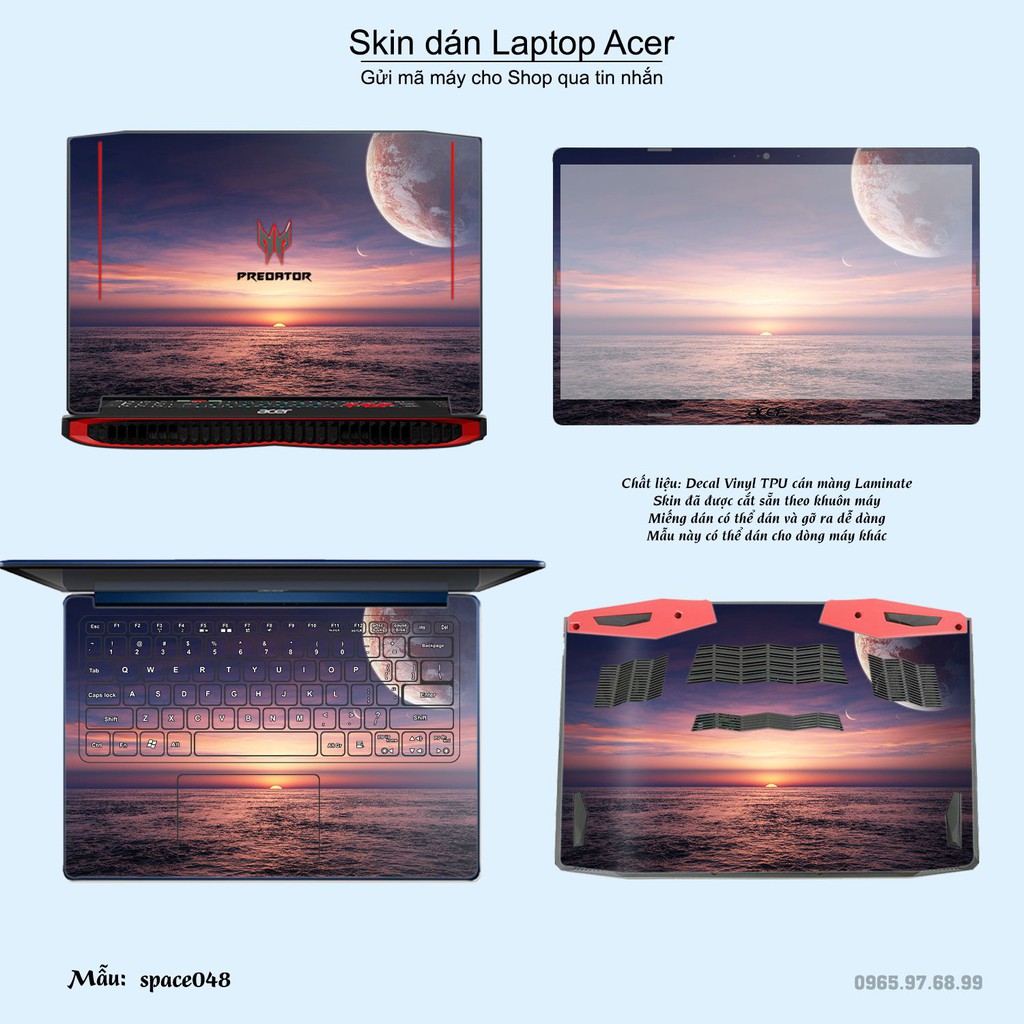 Skin dán Laptop Acer in hình không gian _nhiều mẫu 8 (inbox mã máy cho Shop)