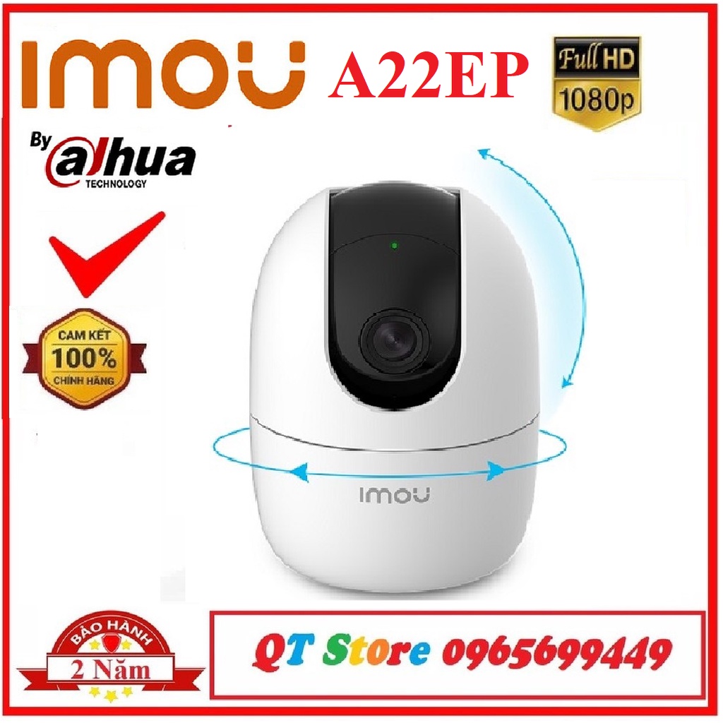 Camera ip Wifi Imou A22EP-A Imou Ranger 2 Xoay Quét 360 Độ Chuẩn 1080P , C22EP F22P A26HP C6N Ty2- Hàng Chính Hãng Của