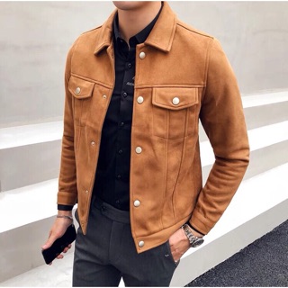 Áo khoác da lộn nam chất 2019