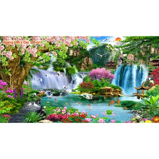 Tranh dán tường HD Cảnh đẹp thiên nhiên HD20201 Kim sa 198 x 108 cm