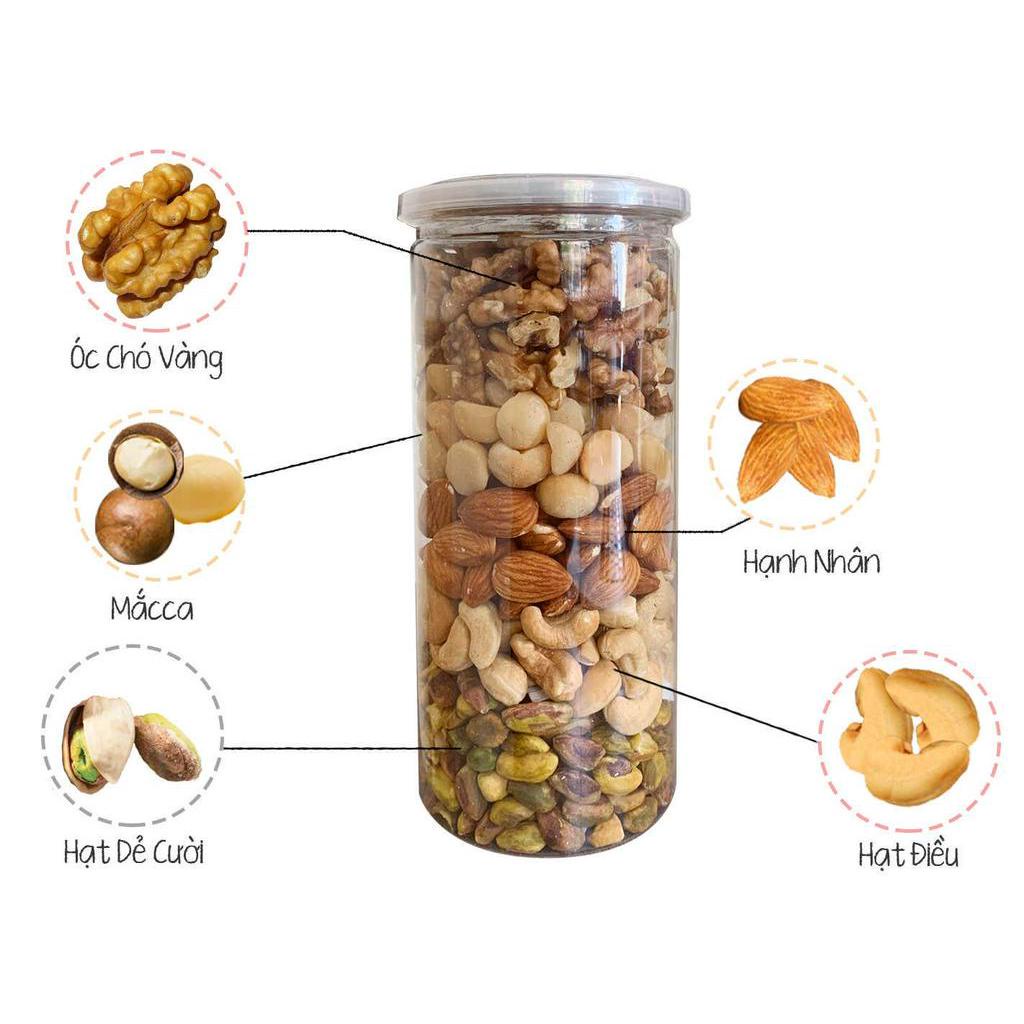 【HOT】Mix 5 loại hạt NGON CHẤT LƯỢNG - Hạt Dẻ , Macca, Hạnh nhân , Điều, Óc chó vàng- 500gr/300gr
