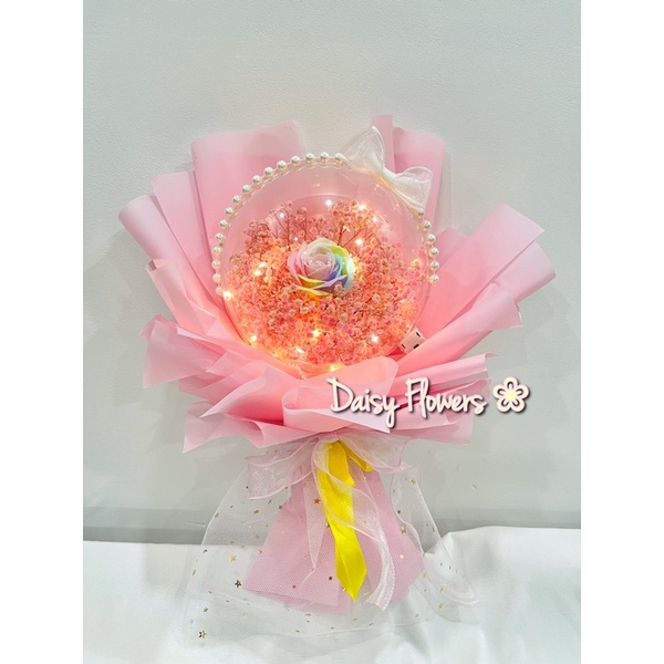 Hoa bóng mica đèn led 3 chế độ - Quà tặng