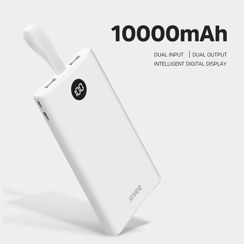 Sạc dự phòng 10000mAh màn hình kỹ thuật số LED nhiều màu thích hợp cho Iphone Samsung Huawei Basike