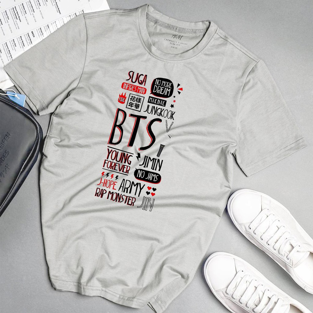 Áo phông nam cá tính phong cách unisex màu xám