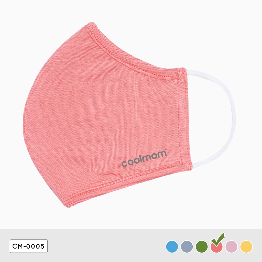 Khẩu trang trẻ em Coolmom chất liệu sợi tre cao cấp màu hồng flamingo size M / CM-0005-M-HF