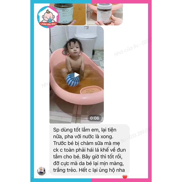 Combo 2 muối tắm bé Eco gold 400g chính hãng, Muối tắm thảo dược cho bé, an toàn với trẻ sơ sinh Nhà của Su
