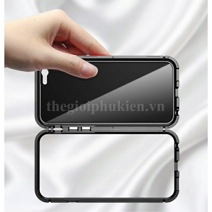 Ốp lưng 360 độ hít nam châm iPhone 6 Plus, iPhone 7 Plus lưng kính trong suốt hãng LIKGUS