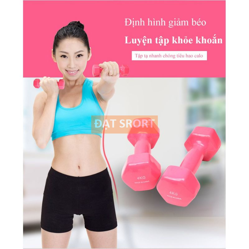 Tạ Tay Bọc Cao Su Loại 6 KG - Tập Gym , Thể Thao Tại Nhà , Phòng Tập