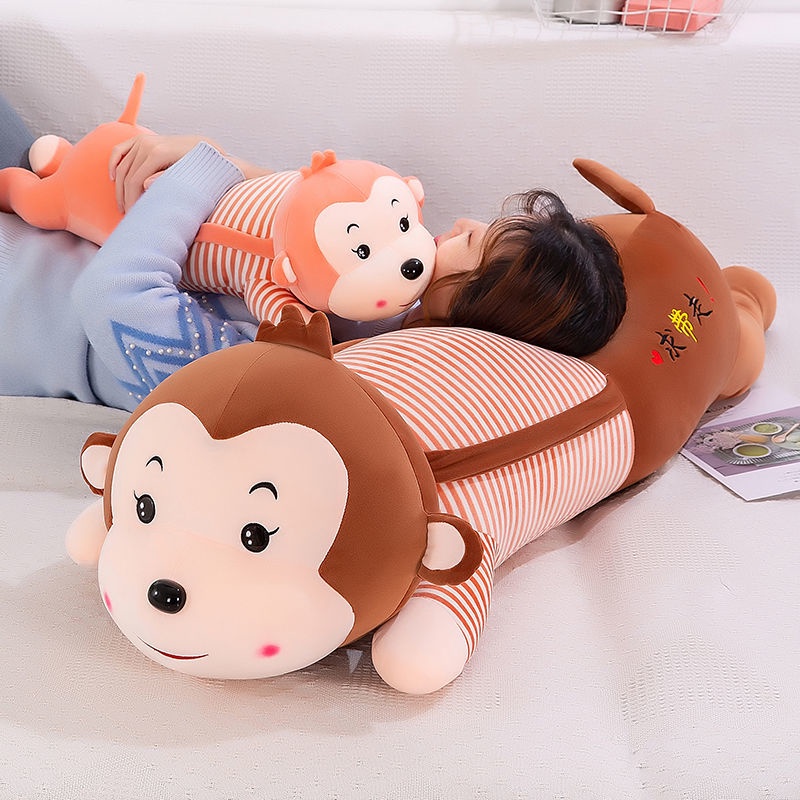 Gối Ôm Nhồi Bông Thiết Kế Hình Chú Khỉ Dễ Thương Làm Quà Tặng Độc Đáo Dành Cho Bé Gái Z8oJ