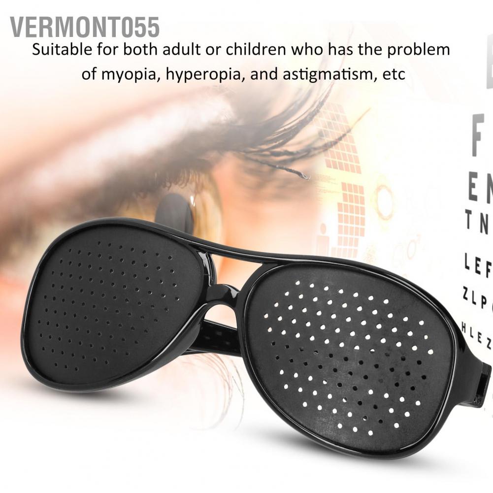 Vermont055 Unisex Vision Care Pinhole Glasses PC Anti Myopia Spectacles Improver