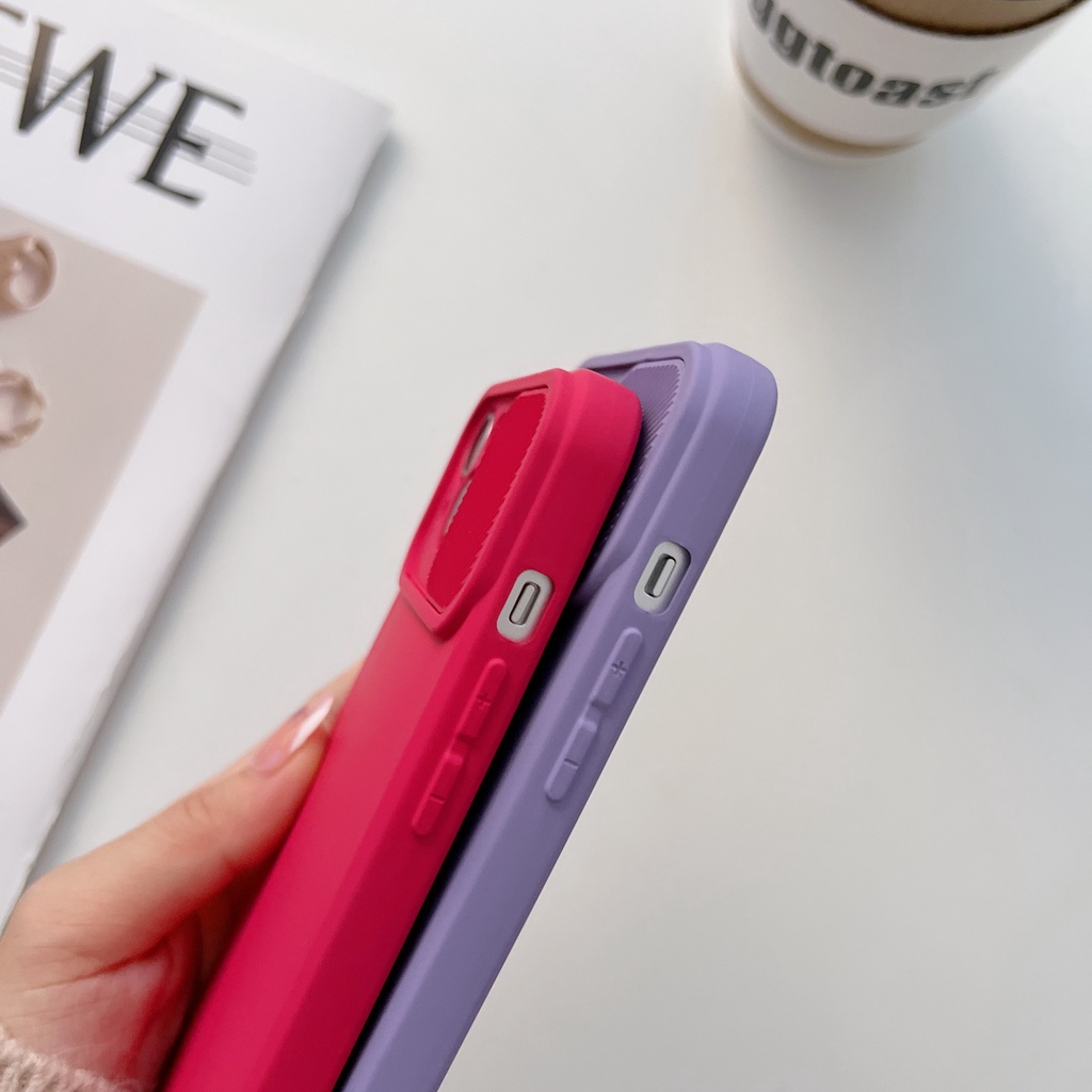 Ốp Điện Thoại Chống Sốc Có Thanh Trượt Bảo Vệ Toàn Diện 8 Màu Tùy Chọn Cho iPhone 13 / 12 / 11 / X / 8 / 7P