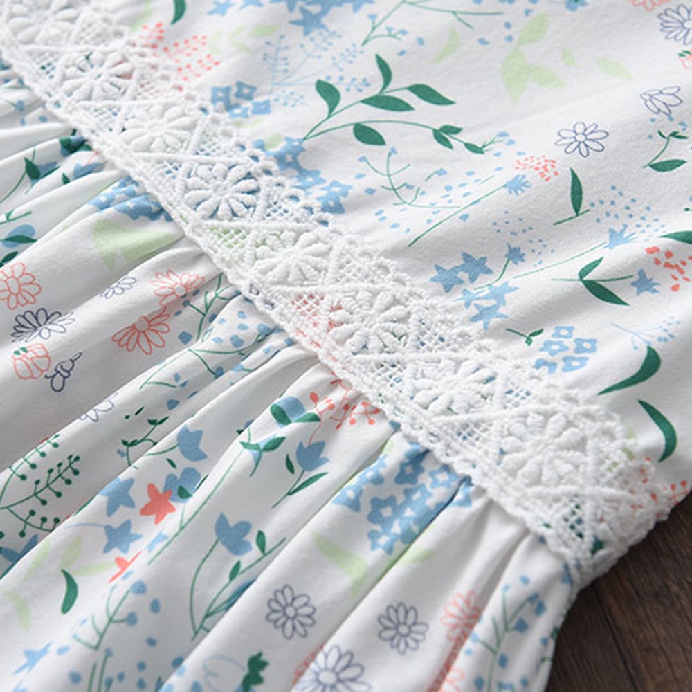 Đầm công chúa Bear Leader in họa tiết hoa từ cotton thời trang mùa hè cho bé gái 3-8 tuổi
