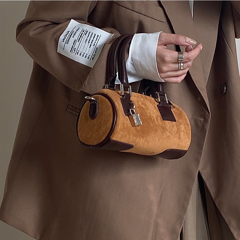 Túi Xách Đeo Vai Mini Vải Nhung Thiết Kế Dễ Thương Cho Nữ