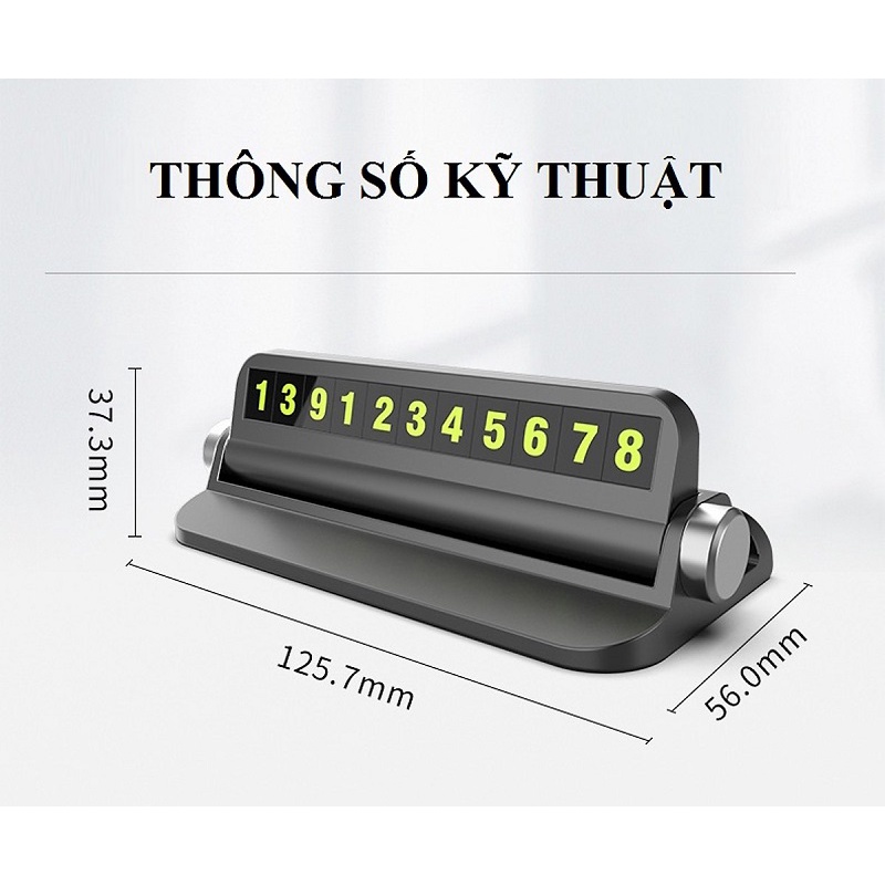 Thẻ ghi số điện thoại khi đỗ xe trên ô tô kiêm giá đỡ điện thoại (thẻ 3)
