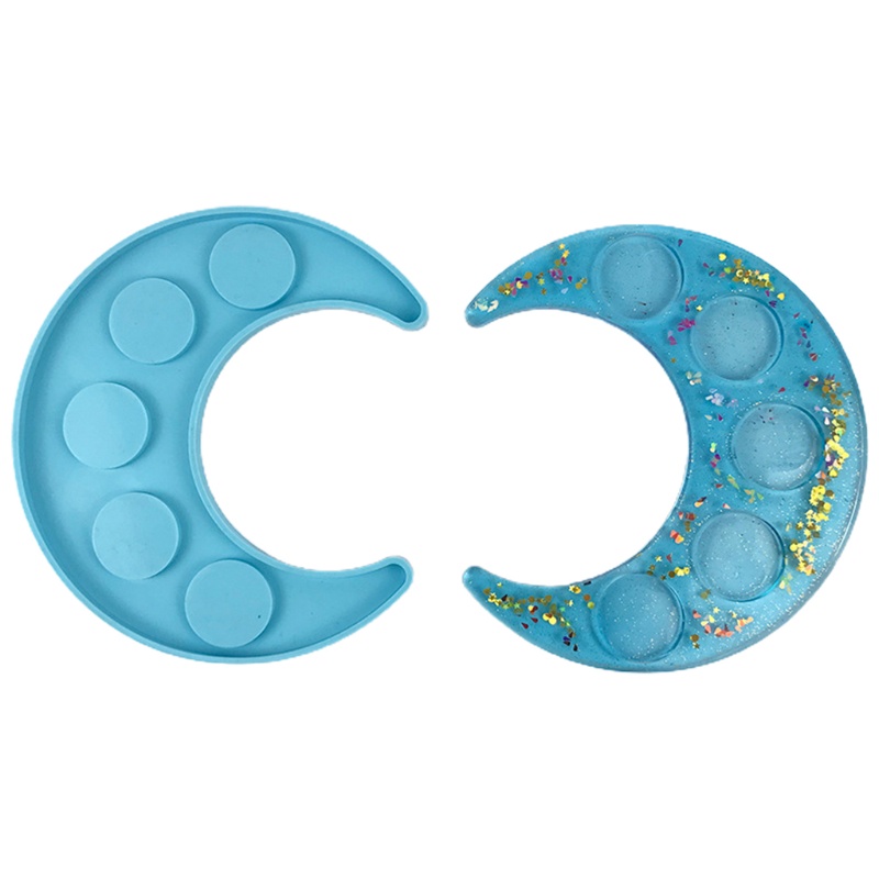 Khuôn Silicone 5 Lỗ Làm Đế Nến Epoxy Resin