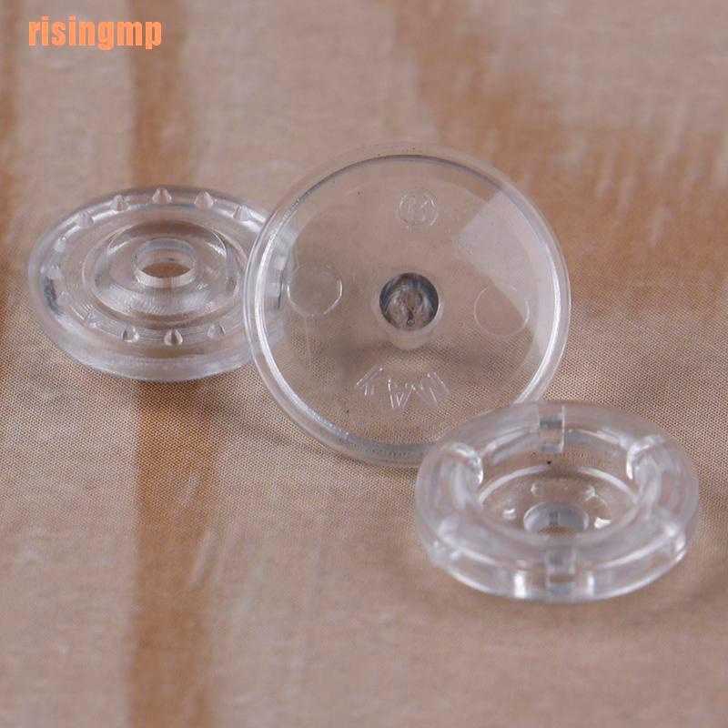 Set 50 cái nút chốt/ nút bấm khuy bằng nhựa trong suốt T5 12mm