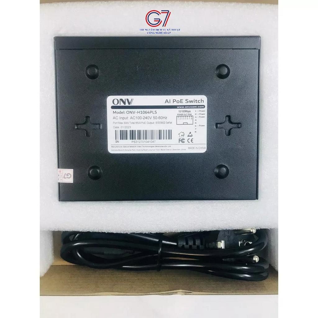 Switch Poe 4 port ONV H1064PLS 10/100M 6-port AI PoE switch