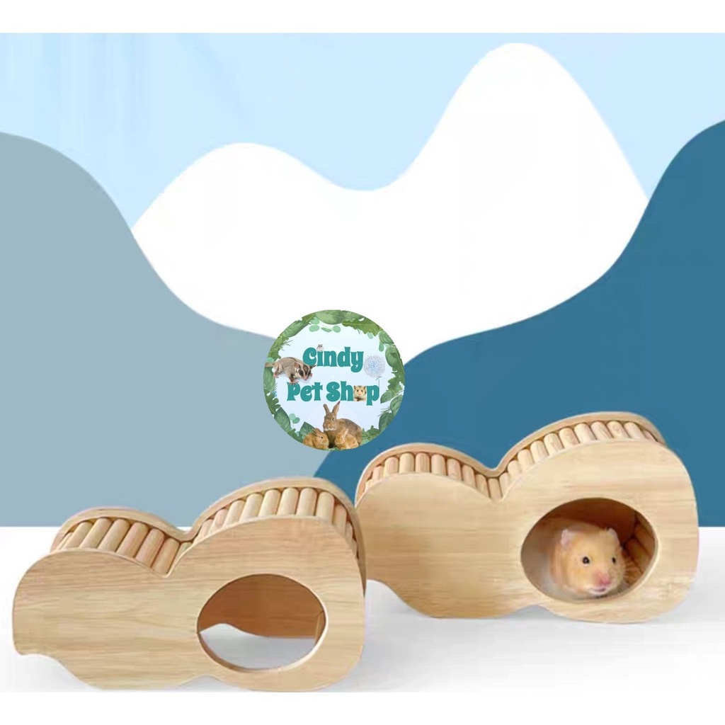 Nhà ngủ gỗ cao cấp quả đậu phộng cho Hamster