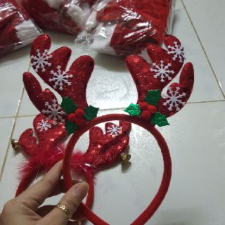 Cài tóc sừng huơu noel cho bé
