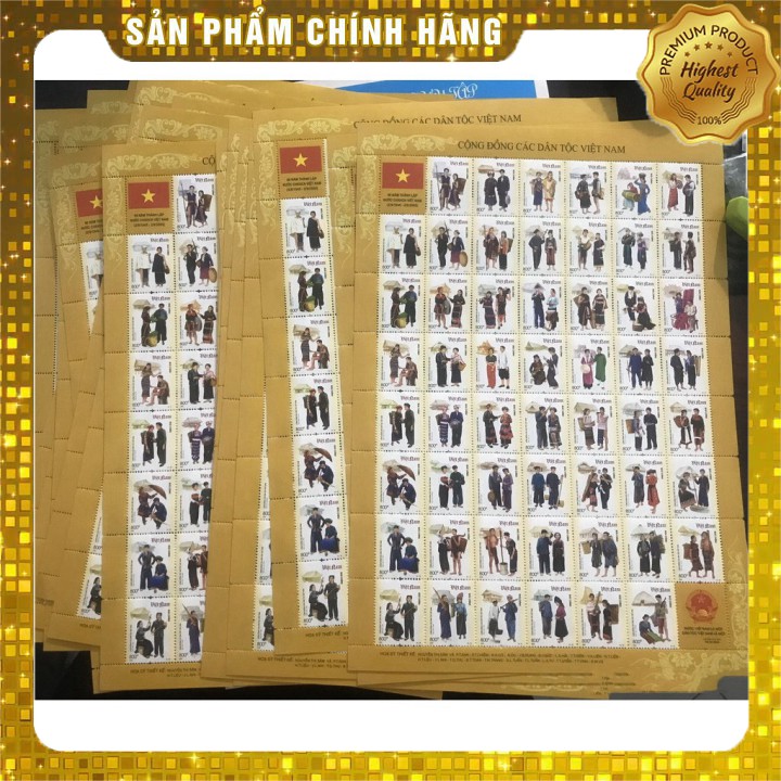 Bộ Tem 54 Dân Tộc Việt Nam nguyên lốc chưa xé,  Sưu Tầm Tem Việt Nam Tự hào VN