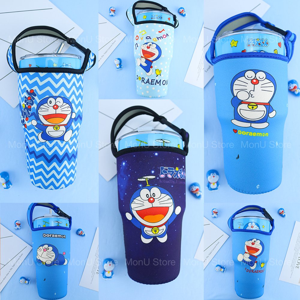 Túi đựng ly giữ nhiệt 900 - 1200ml hình DORAEMON DOREMON dễ thương cute MON0023 (KHÔNG KÈM LY)