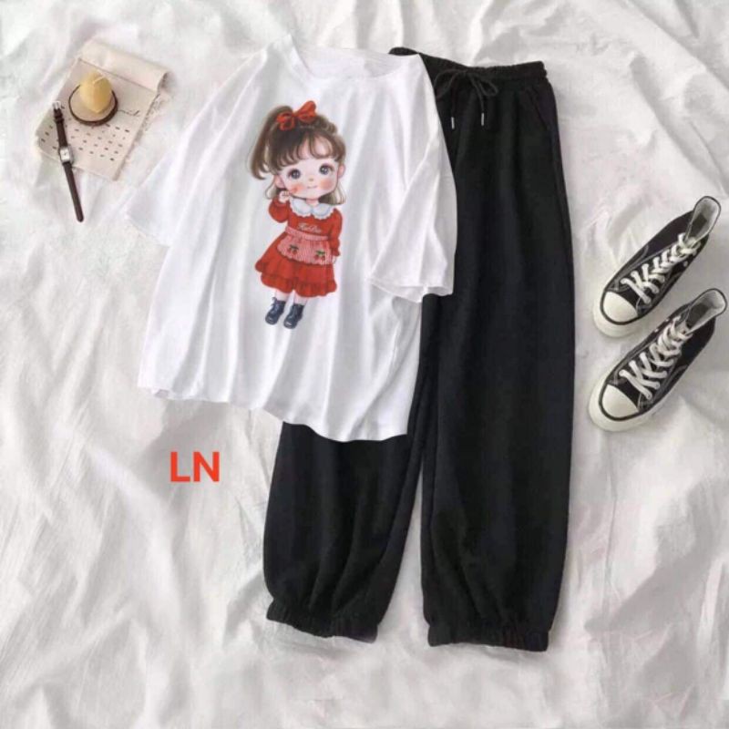 Sét áo cô gái 3d + quần bom | BigBuy360 - bigbuy360.vn