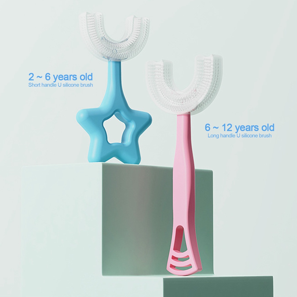 Bàn Chải Đánh Răng Silicon Mềm Mại Hình Chữ U Fenteer1 Cho Bé
