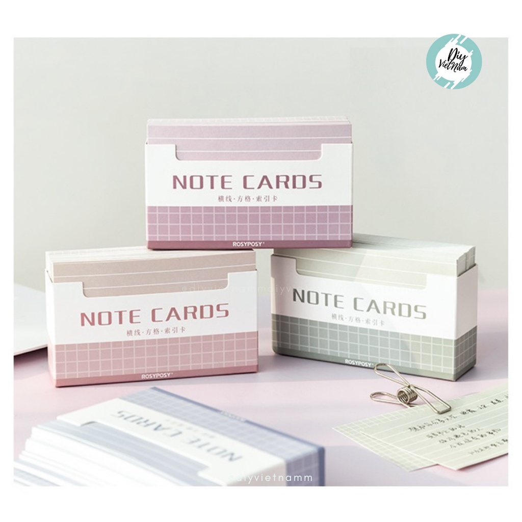 GIẤY NOTE CARDS Ô VÀ KẺ NGANG