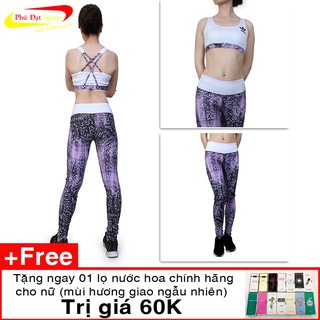 [XẢ KHO] Bộ đồ tập gym, yoga dành cho nữ Yoga Suit màu tím - DT04