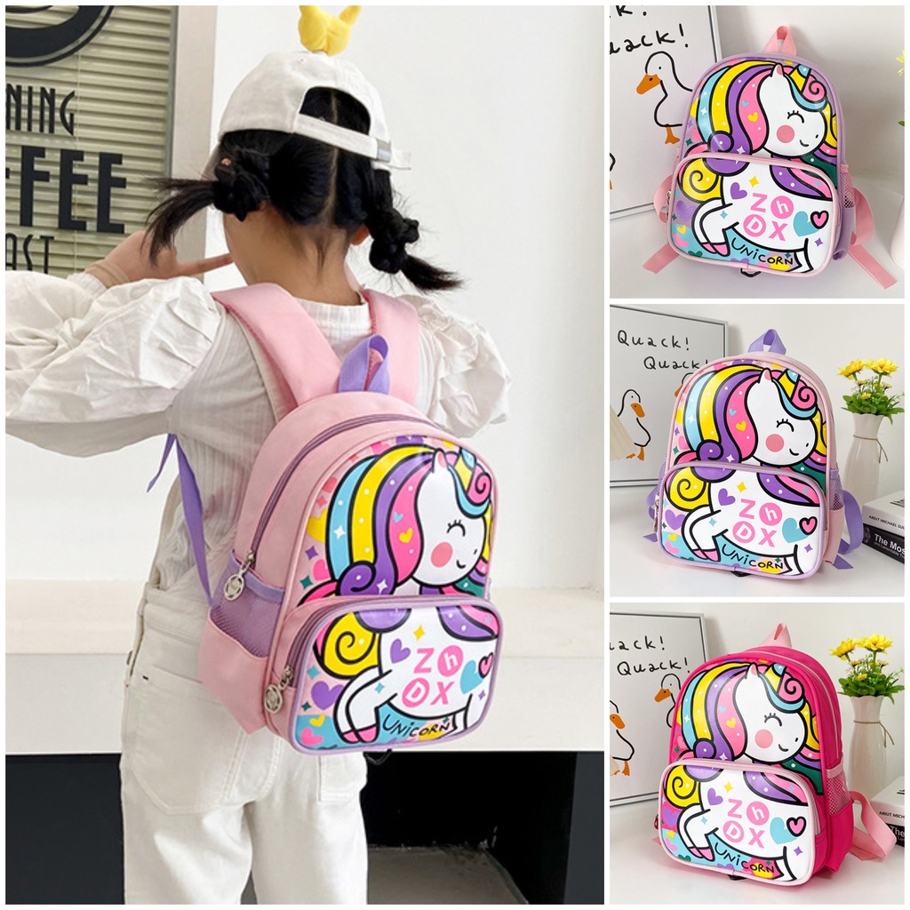 (BLTE25) Balo trẻ em hình ngựa Pony cho bé gái 2-3 tuổi, balo mẫu giáo