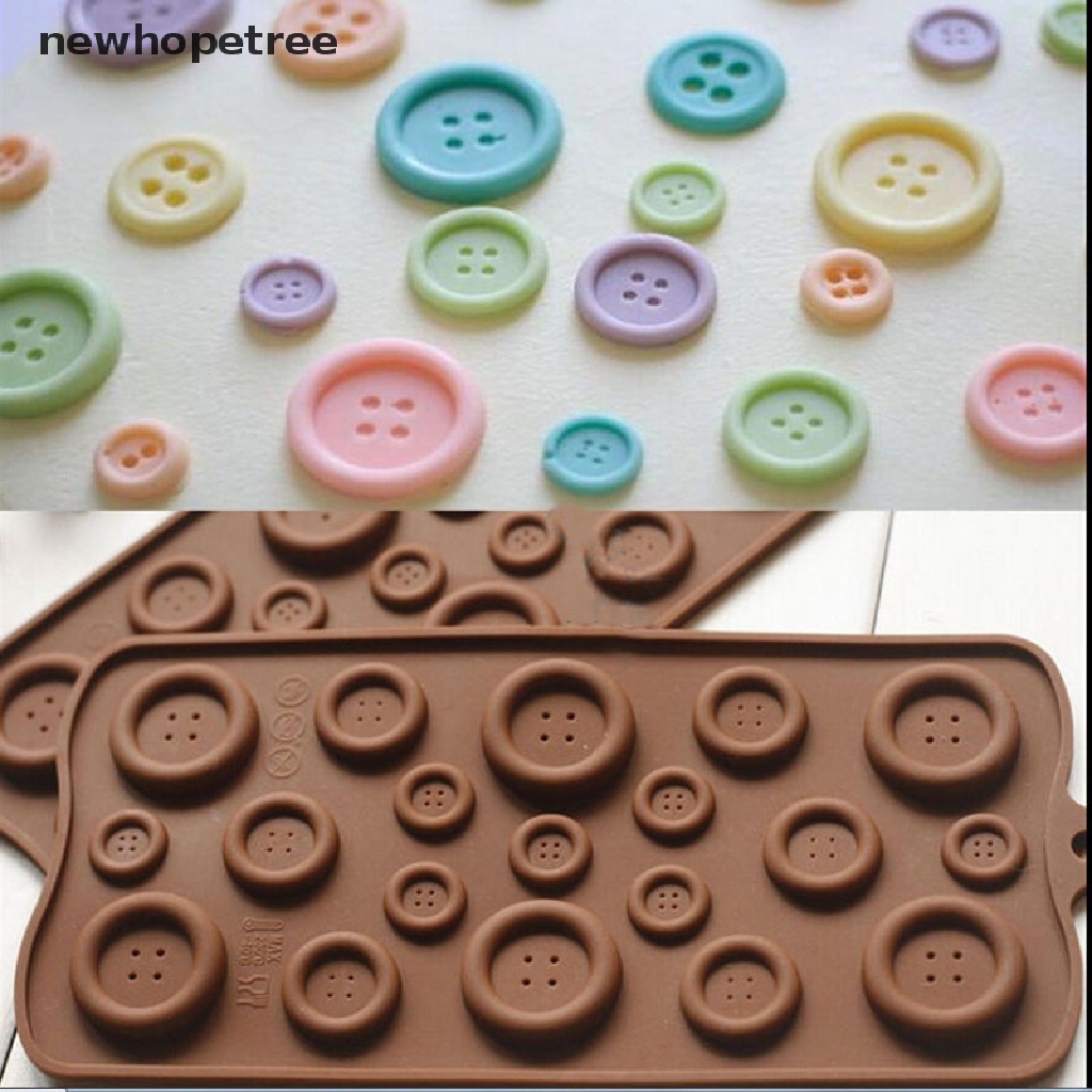 1 Khuôn Silicone Làm Bánh Hình Nút Áo DIY