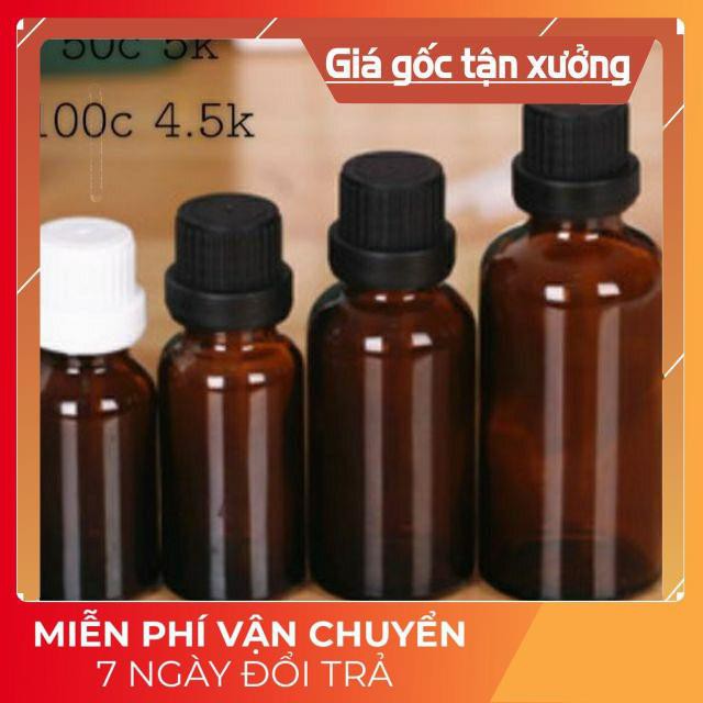 Lọ đựng tinh dầu thủy tinh nắp Vặn đen nhỏ giọt 50ml/100ml