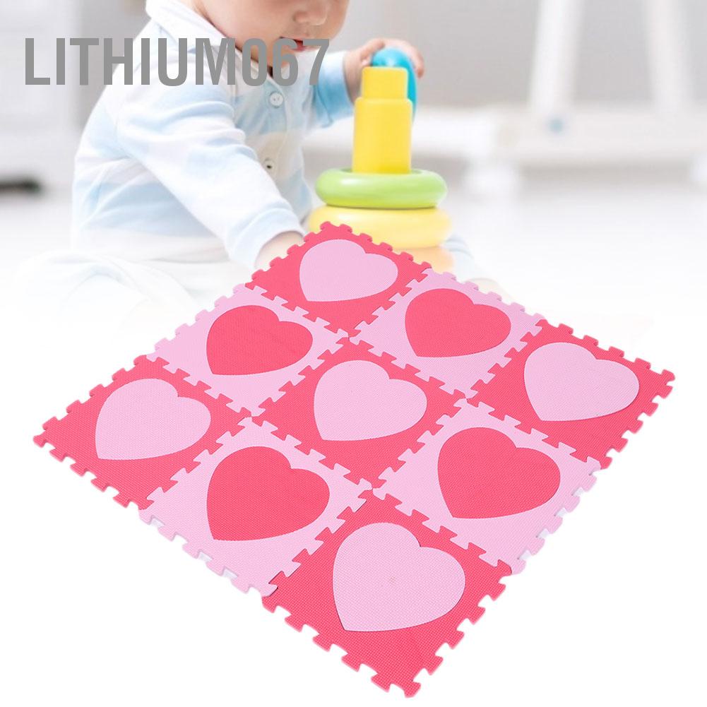 Bộ 9 Thảm Xếp Hình Trái Tim Độc Đáo Cho Bé