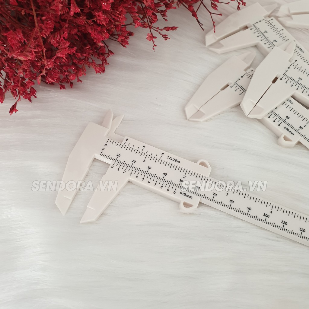 Thước kẹp nhựa đo chân mày, thước cặp nhựa đo khuôn lông mày