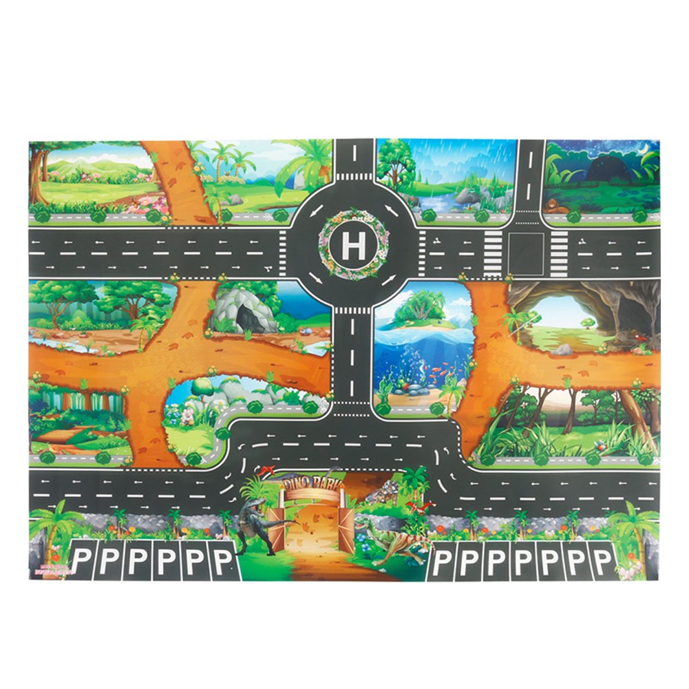 Thảm đồ chơi giao thông hình động vật kích thước 83x57cm cho bé