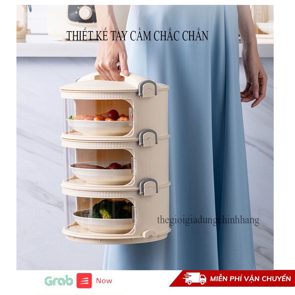 Lồng bàn giữ nhiệt 5 tầng cao cấp nhiều mẫu mã
