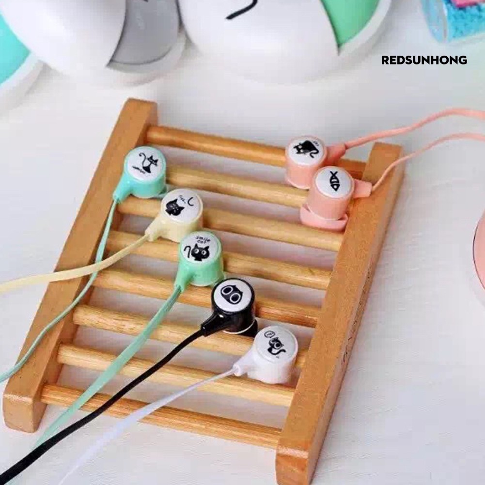 Tai Nghe Nhét Tai Hình Mèo Đáng Yêu Có Mic