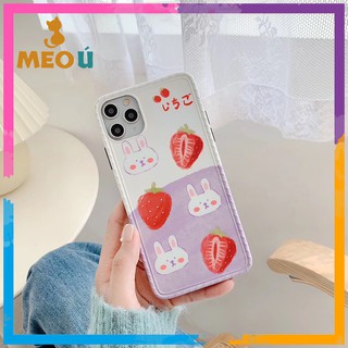 Ốp iphone thỏ dâu iphone 7plus/8plus/x/xs max/11/11 pro max - ốp iphone