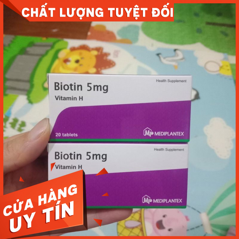 [CHÍNH HÀNG]Viên Biotin 5mg (hộp 20 viên)