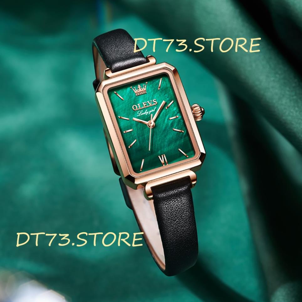 [CAO CẤP]Đồng Hồ OLEVS 6624 Dây Da/Thép Không Gỉ Mặt Vuông Chống Nước Trẻ trung Thời Trang Thanh Lịch Cho Nữ