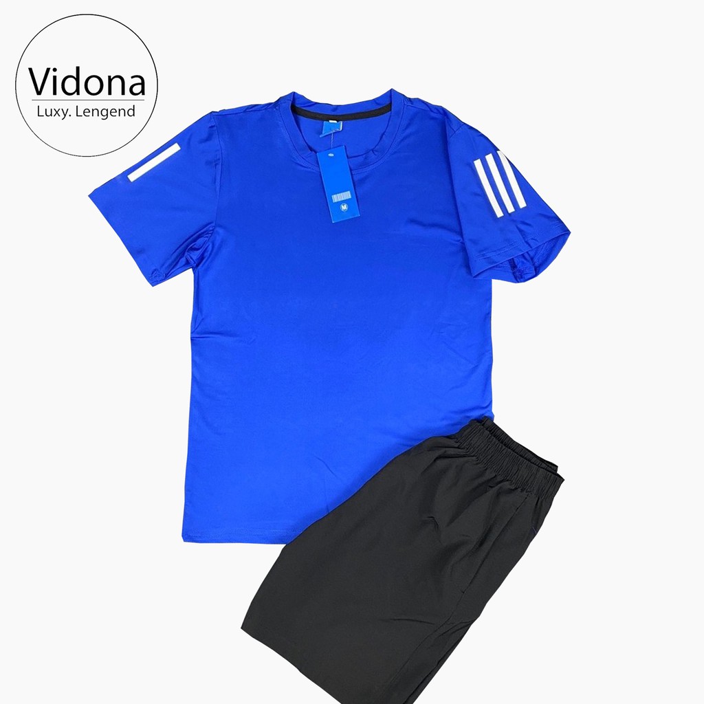 BỘ THỂ THAO NAM, QUẦN ÁO THỂ THAO TRƠN, CỔ TRÒN, ÁO VẢI THUN LẠNH, QUẦN VẢI DÙ | BigBuy360 - bigbuy360.vn