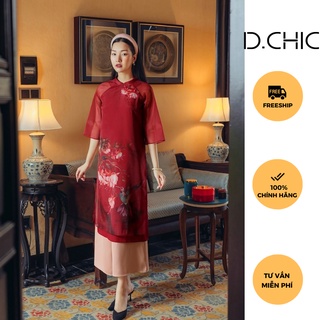 Áo Dài D.CHIC hoa chuông đỏ 1831615