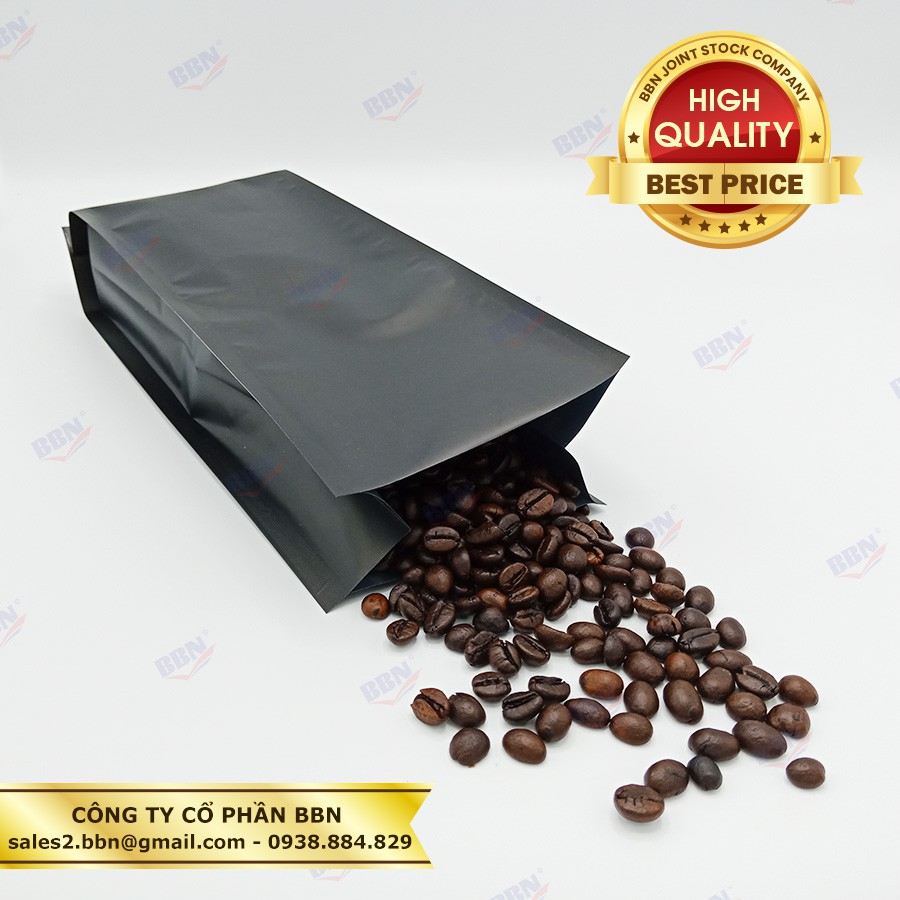 1kg Túi 4 biên OPP/MPET Đen 11x31 cm